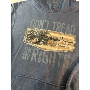 Buck Wear Hoodie Mens Large Blue Dont Tread On Me Camo Flag Pullover Sweatshirt